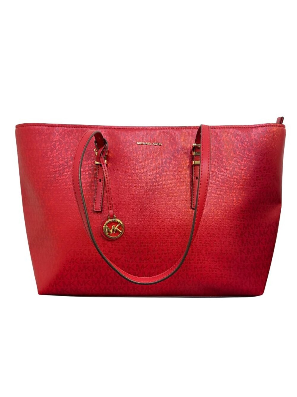 Michael Kors Large Tote Bag Red With Gold Hardware